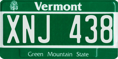 VT license plate XNJ438