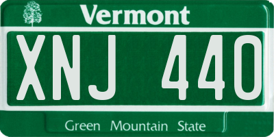 VT license plate XNJ440