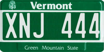 VT license plate XNJ444