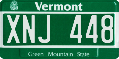 VT license plate XNJ448