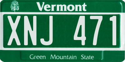 VT license plate XNJ471