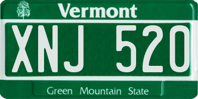 VT license plate XNJ520