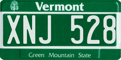 VT license plate XNJ528