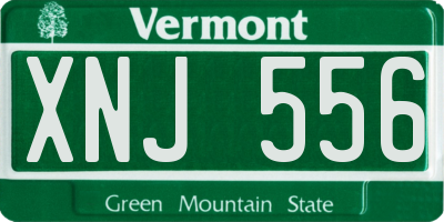 VT license plate XNJ556