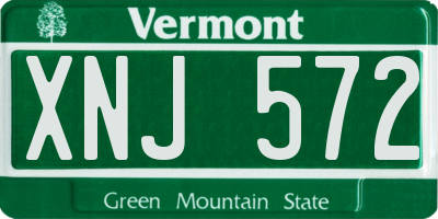 VT license plate XNJ572