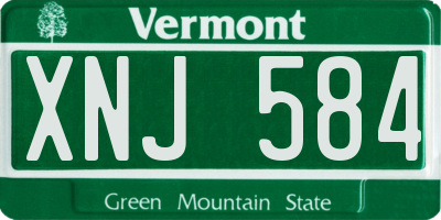 VT license plate XNJ584