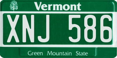 VT license plate XNJ586