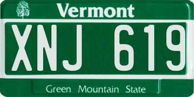 VT license plate XNJ619