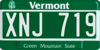 VT license plate XNJ719