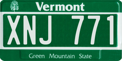 VT license plate XNJ771