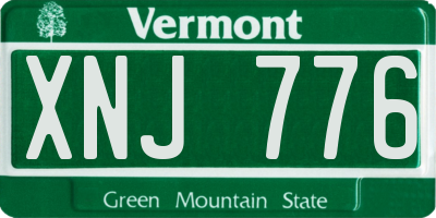 VT license plate XNJ776