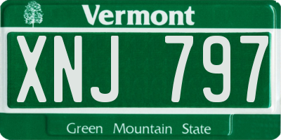 VT license plate XNJ797