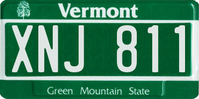 VT license plate XNJ811