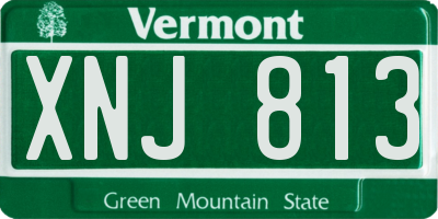 VT license plate XNJ813