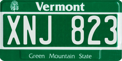 VT license plate XNJ823