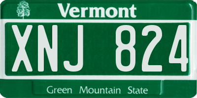VT license plate XNJ824