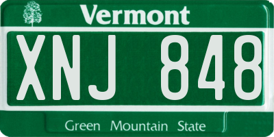 VT license plate XNJ848