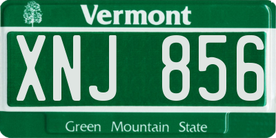 VT license plate XNJ856