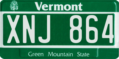 VT license plate XNJ864