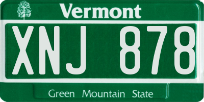 VT license plate XNJ878