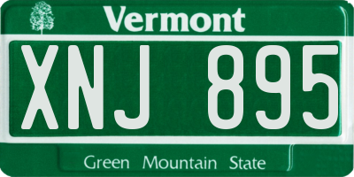 VT license plate XNJ895