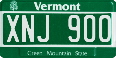 VT license plate XNJ900