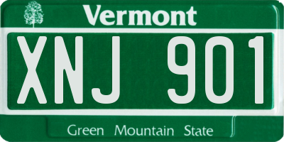 VT license plate XNJ901