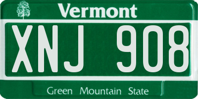 VT license plate XNJ908