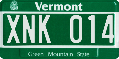 VT license plate XNK014