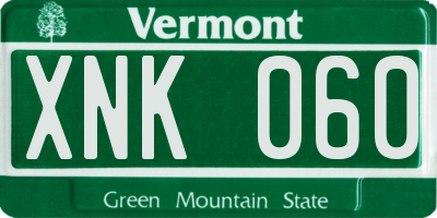 VT license plate XNK060