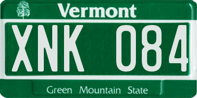 VT license plate XNK084