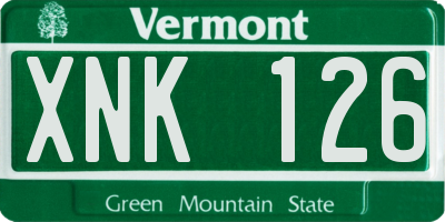 VT license plate XNK126