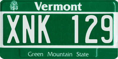VT license plate XNK129