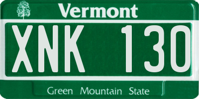 VT license plate XNK130