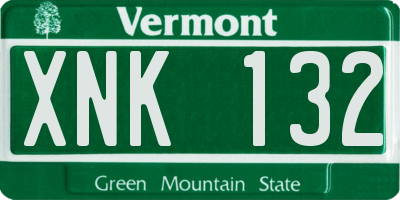 VT license plate XNK132