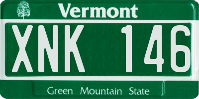 VT license plate XNK146
