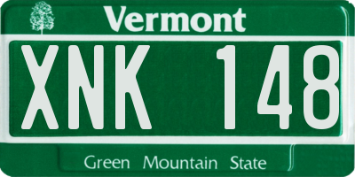 VT license plate XNK148