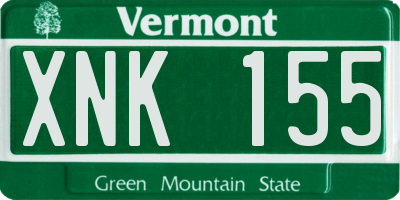 VT license plate XNK155
