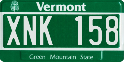 VT license plate XNK158