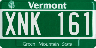 VT license plate XNK161