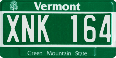 VT license plate XNK164