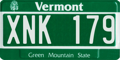 VT license plate XNK179
