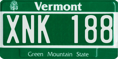 VT license plate XNK188