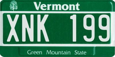 VT license plate XNK199