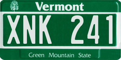VT license plate XNK241