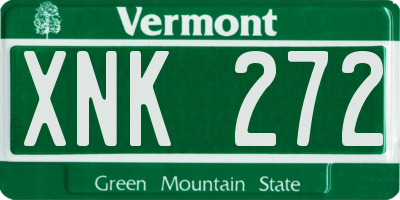 VT license plate XNK272