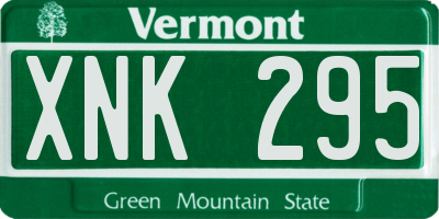 VT license plate XNK295