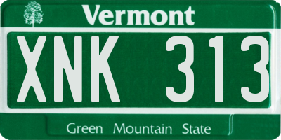 VT license plate XNK313