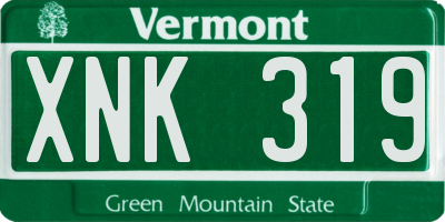 VT license plate XNK319