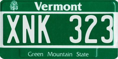 VT license plate XNK323